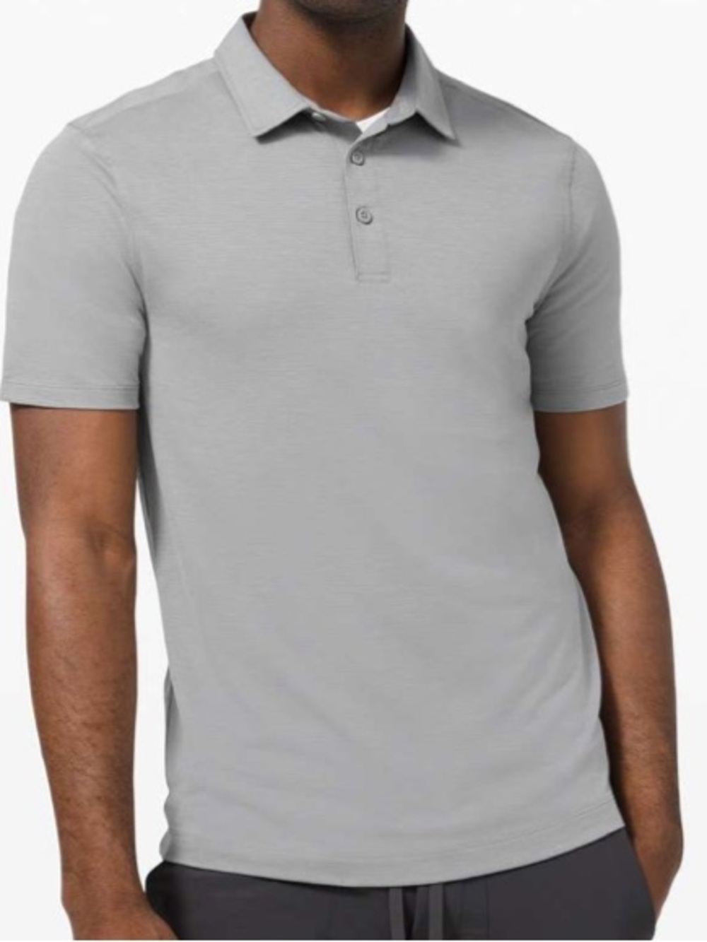 Lululemon Men’s Evolution Short Sleeve Polo in Rhino Grey Size Medium***